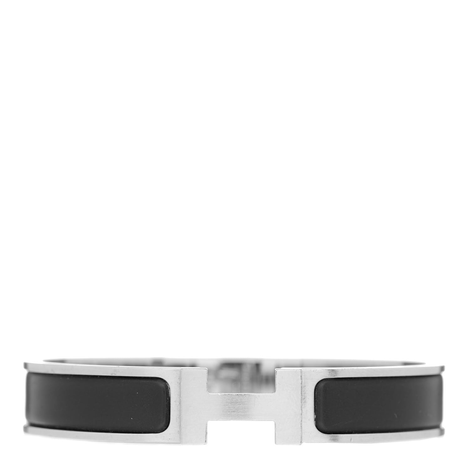 Hermes Matte Enamel Narrow Clic Clac HH Bracelet GM Black 1 of 4
