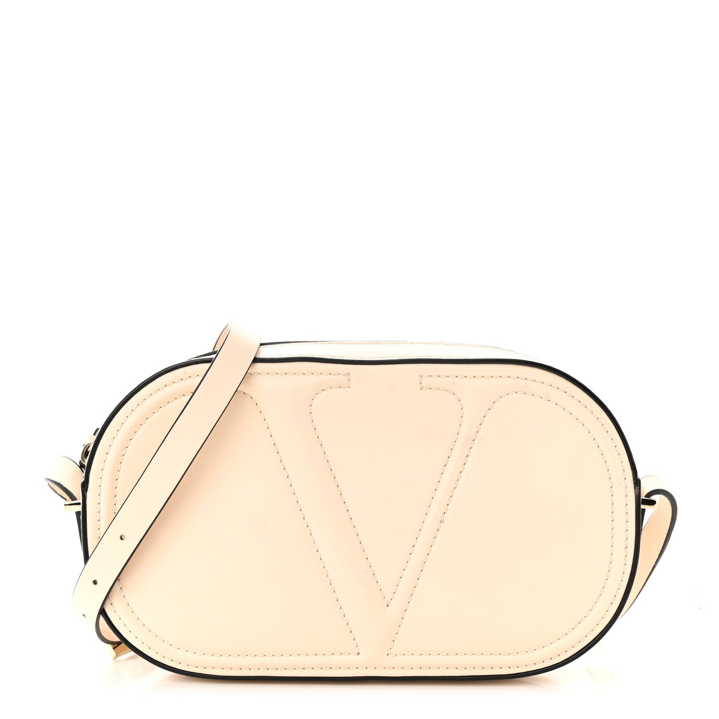 Calfskin VLogo Walk Crossbody White