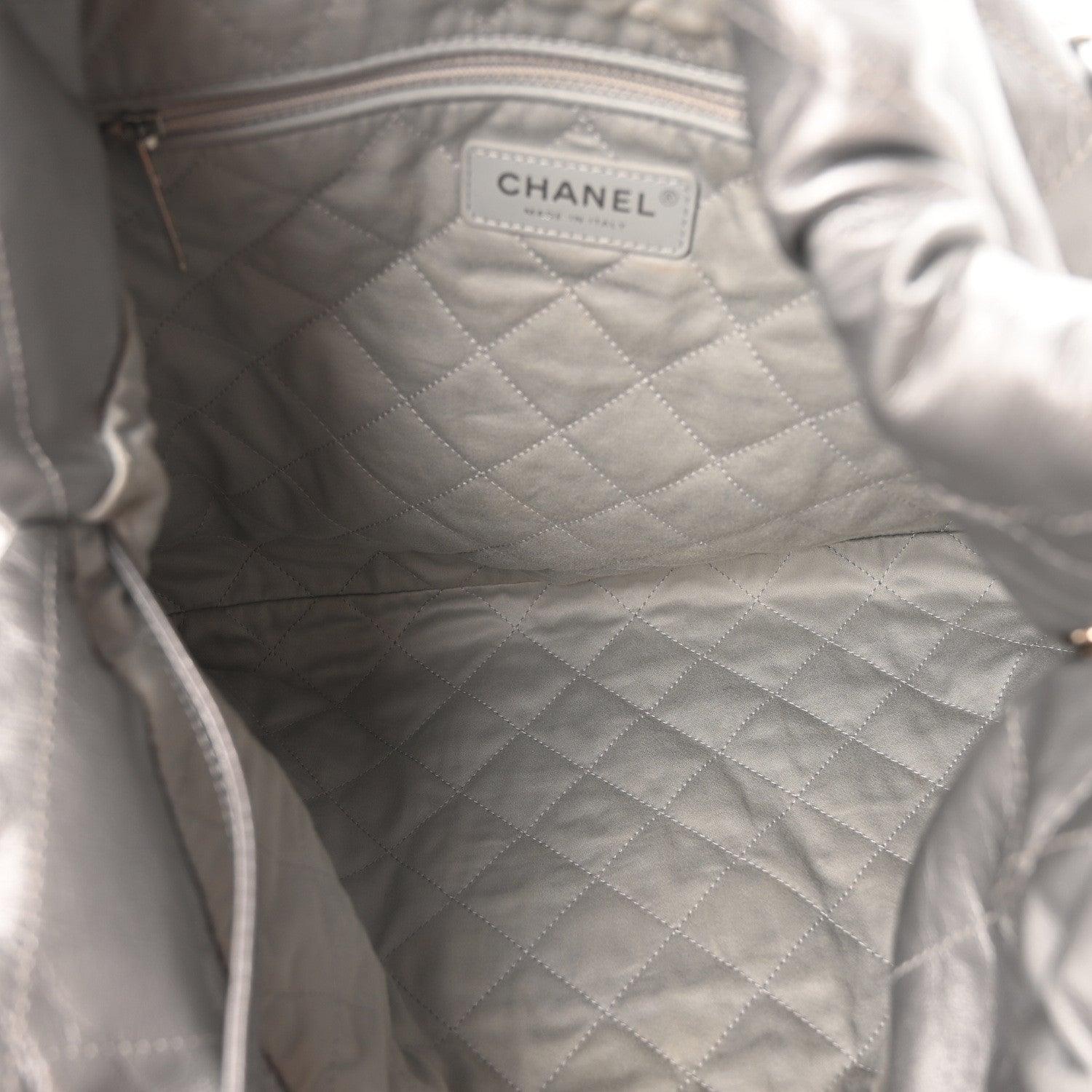 Chanel Metallic Calfskin Quilted Chanel 22 Silver 6 of 10