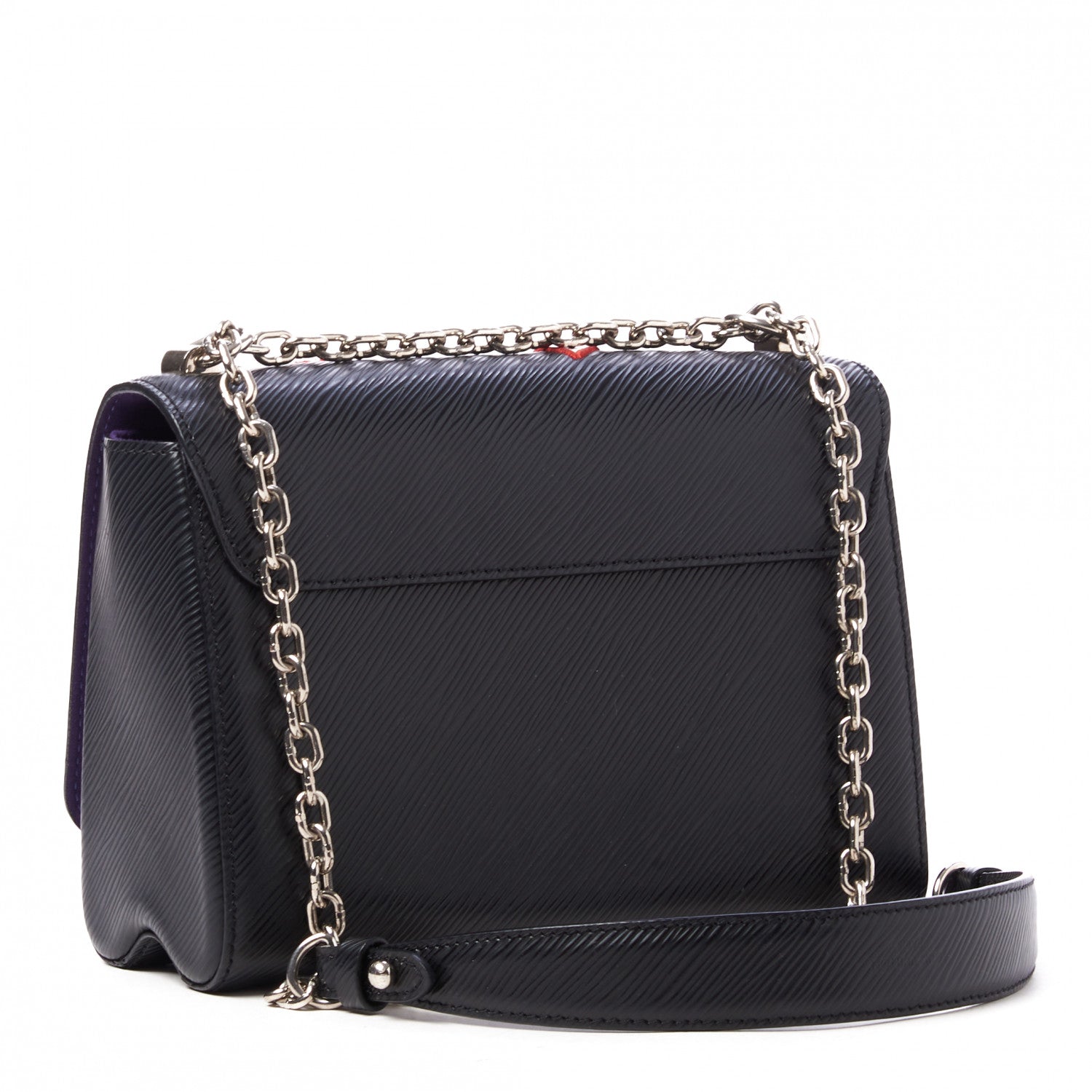 Louis Vuitton Epi Travel Stickers Twist Shoulder Bag MM Black 3 of 8