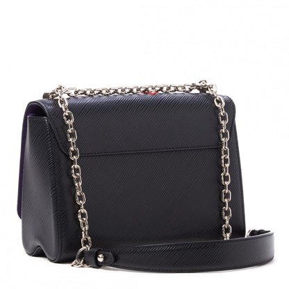 Louis Vuitton Epi Travel Stickers Twist Shoulder Bag MM Black 3 of 8