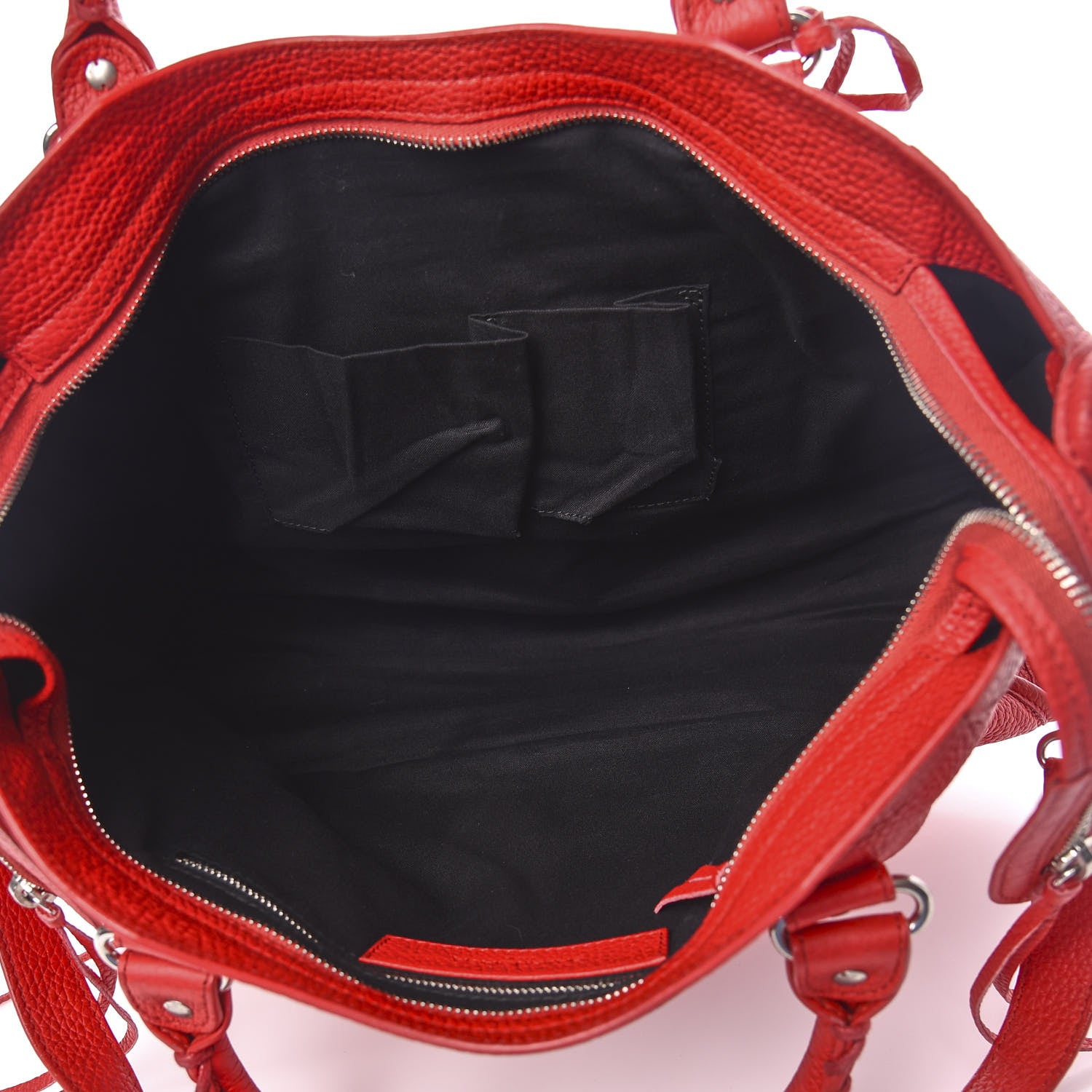 Balenciaga Vibrato Calfskin Classic Silver Hardware City Rouge Cerise 5 of 14