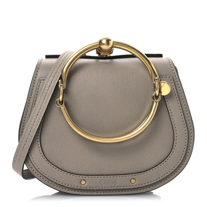 Chloe Calfskin Suede Small Nile Bracelet Bag Motty Grey 1 of 14