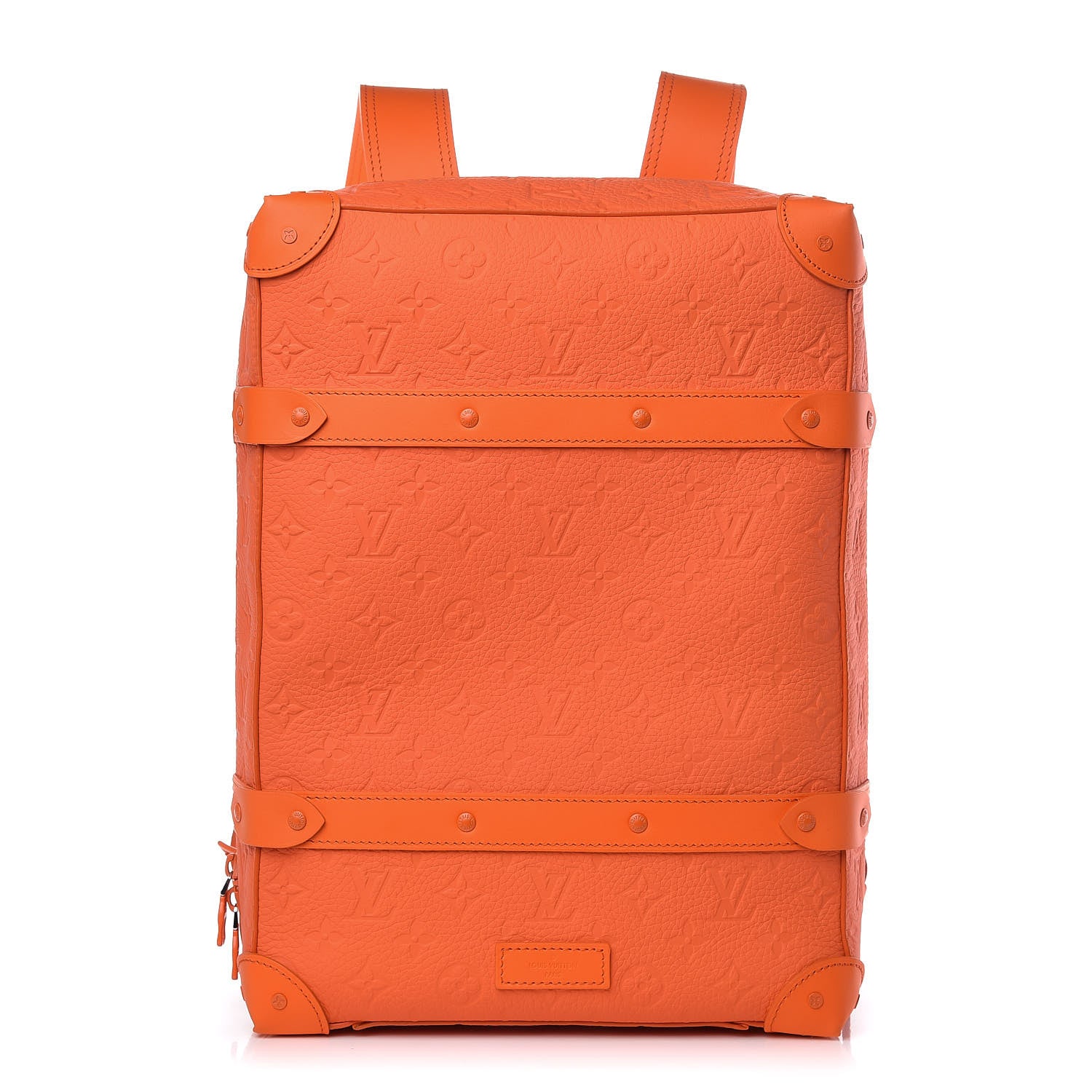 Louis Vuitton Taurillon Empreinte Soft Trunk Backpack PM Orange 1 of 12