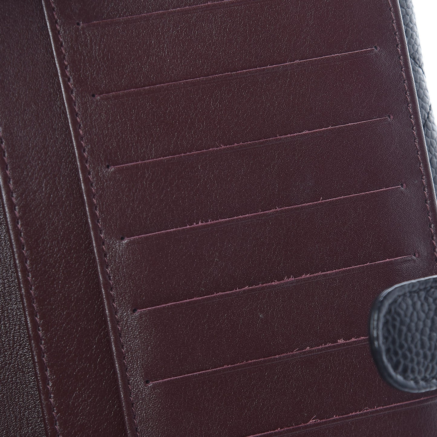 Caviar Quilted CC Long Double Wallet Black