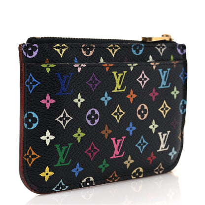 Louis Vuitton Monogram Multicolor Key Pouch Black Violet 2 of 5