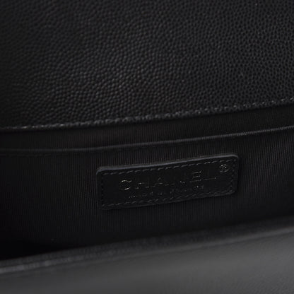 Chanel Caviar Quilted Medium Boy Flap Black 8 of 11
