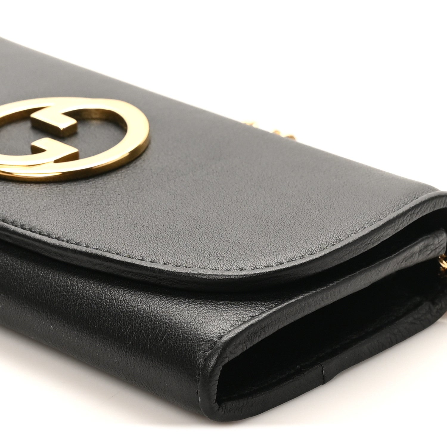 Gucci Roxy Calfskin Blondie Continental Chain Wallet Black 10 of 11