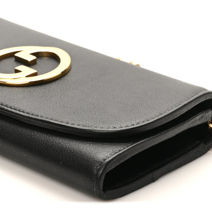 Gucci Roxy Calfskin Blondie Continental Chain Wallet Black 10 of 11
