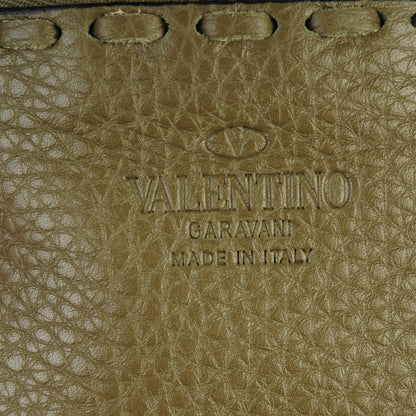 Valentino Garavani Grained Calfskin C-Rockee Fringe Tote Army Green 6 of 7