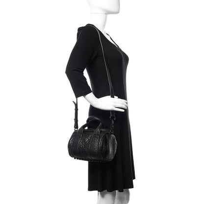 Alexander Wang Pebbled Lambskin Mini Rockie Black Matte Black Hardware 2 of 12