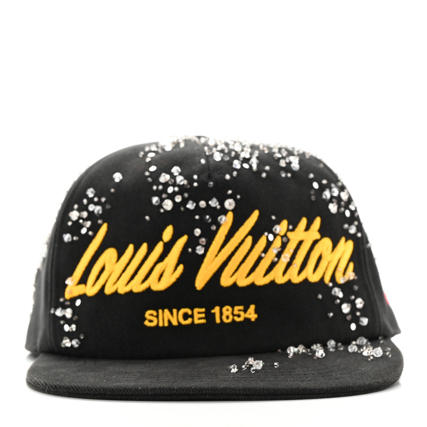 Crystal Jacquard Embroidered Cap M Black
