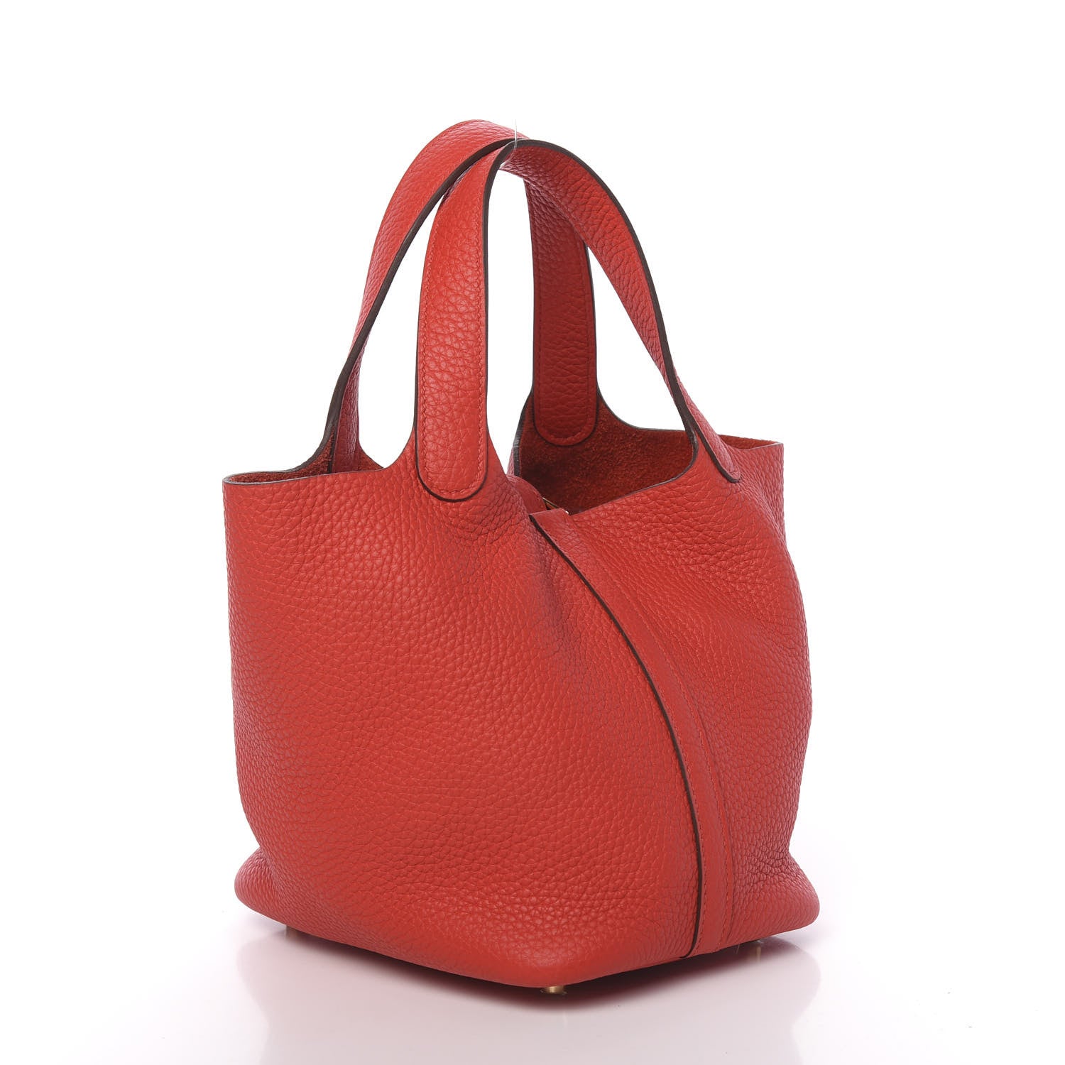 Hermes Taurillon Clemence Picotin Lock 18 PM Rouge Tomate 3 of 11