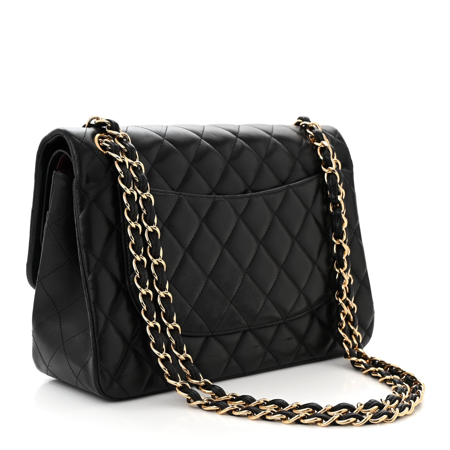 Chanel Lambskin Quilted Jumbo Double Flap Black 3 of 11