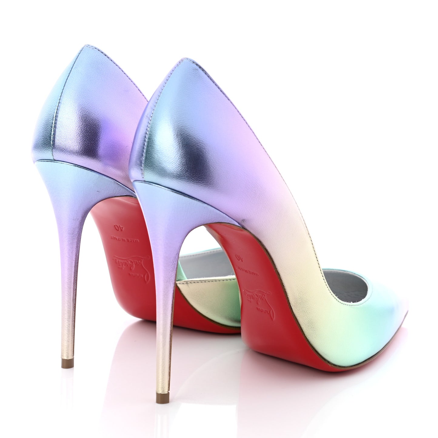 Iridescent Nappa Lam Licorne Iriza 100 Pumps 40 Multicolor