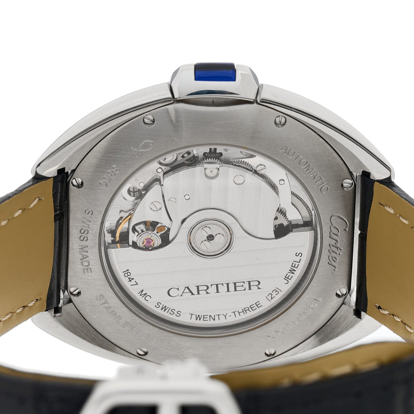 Stainless Steel Alligator 40mm Cle De Cartier Automatic Watch