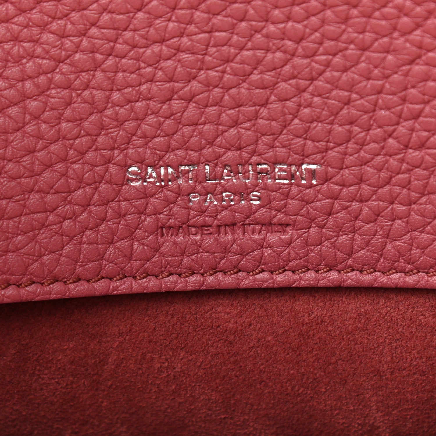 Saint Laurent Grained Calfskin Baby Supple Sac De Jour Dark Rose 6 of 9