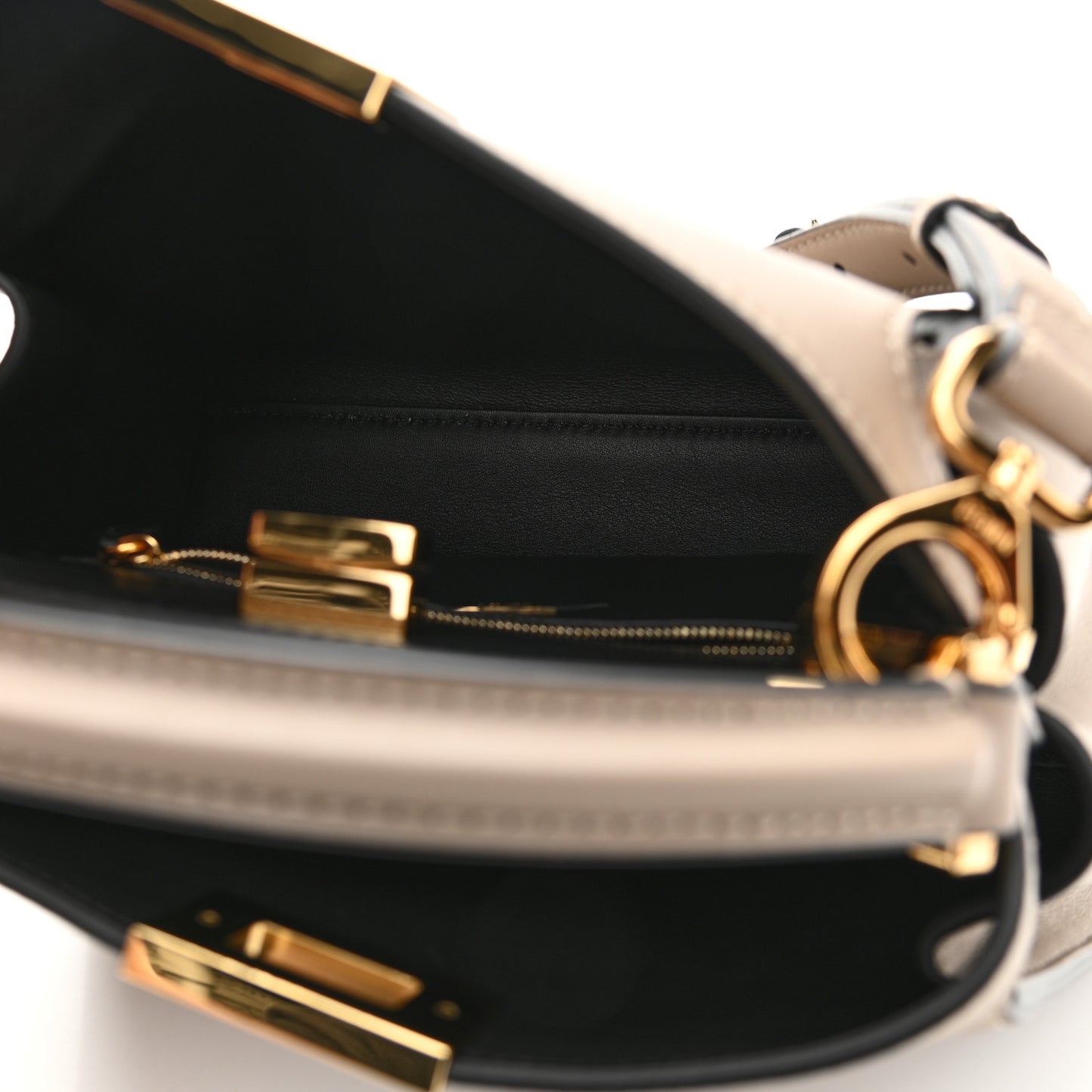 Vitello Tahiti Burro Medium Peekaboo Iconic Essentially Satchel Tortora Black