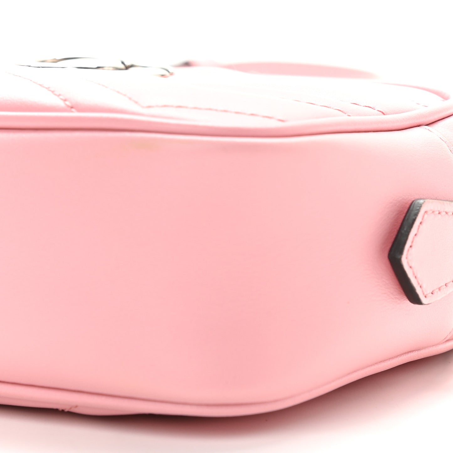 Calfskin Matelasse Mini GG Marmont Chain Shoulder Bag Wild Rose