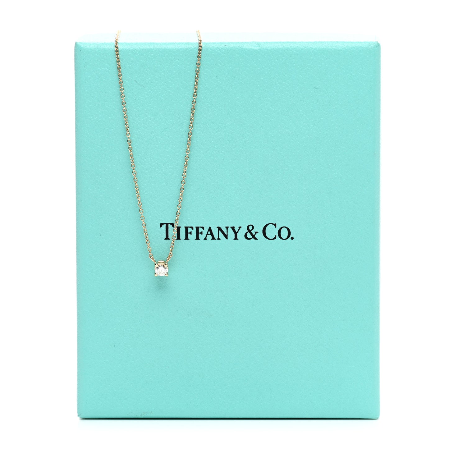 18K Rose Gold Diamond .14ct Solitaire Pendant Necklace