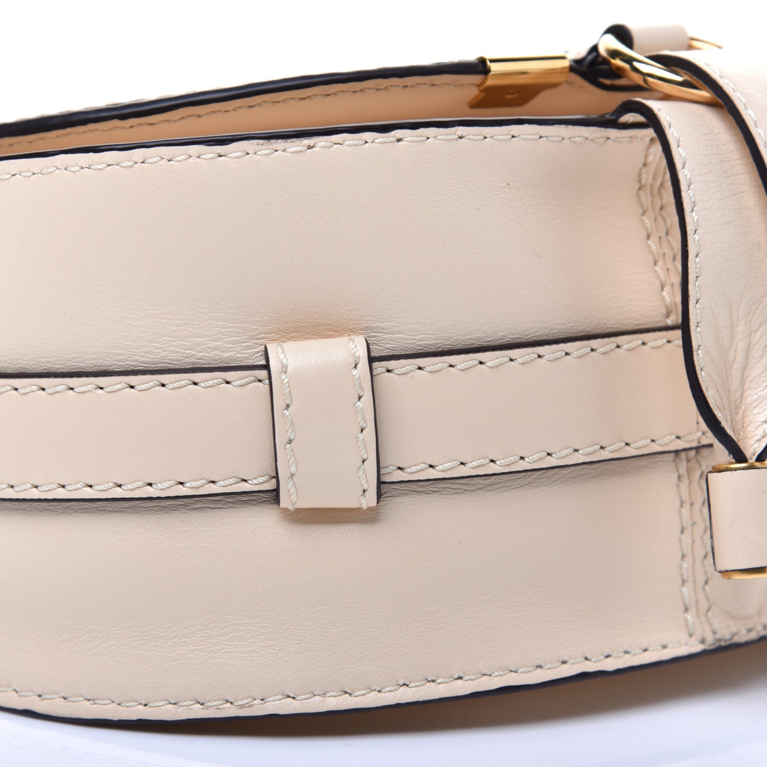 Chloe Shiny Calfskin Mini Marcie Round Crossbody Bag Blondie Beige 7 of 9