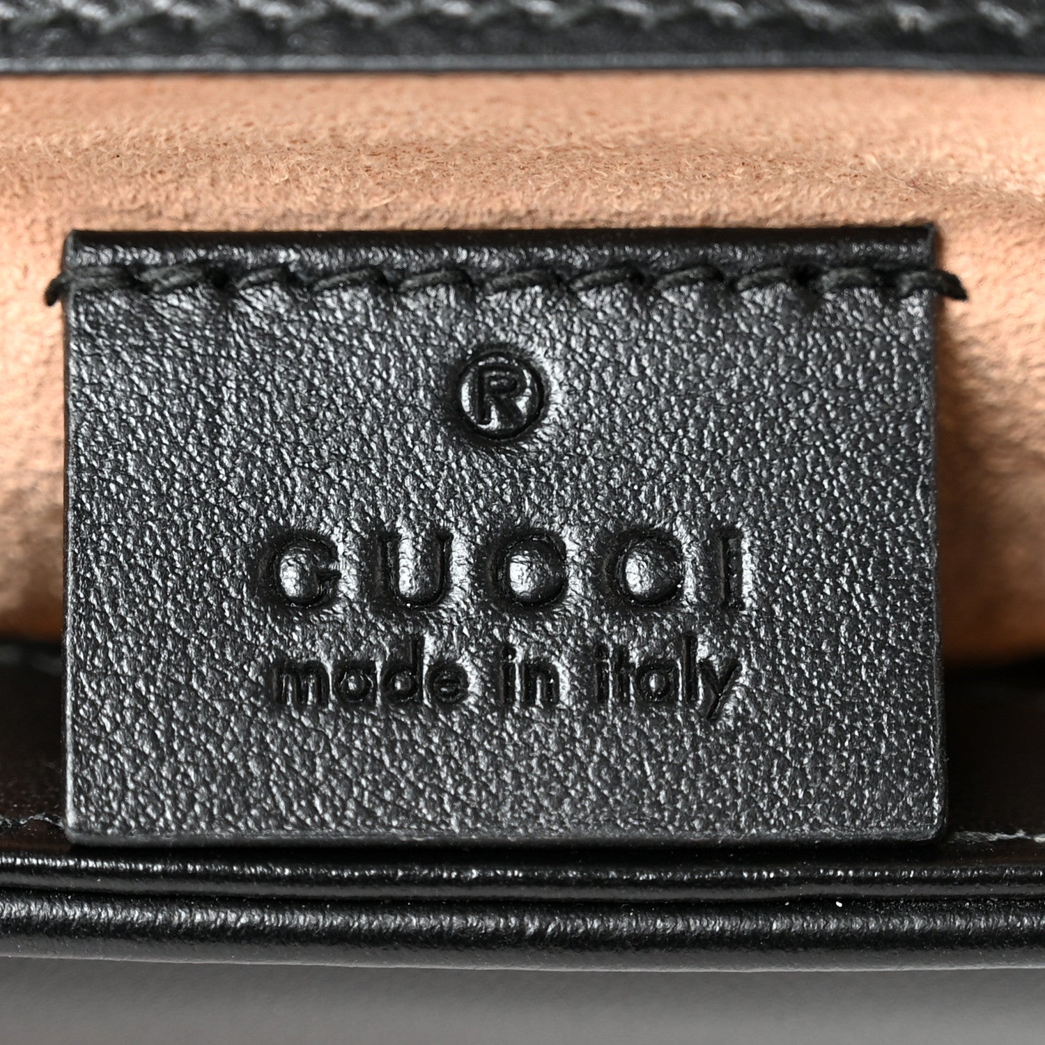 Gucci Calfskin Matelasse Mini GG Marmont Top Handle Shoulder Bag Black 5 of 10
