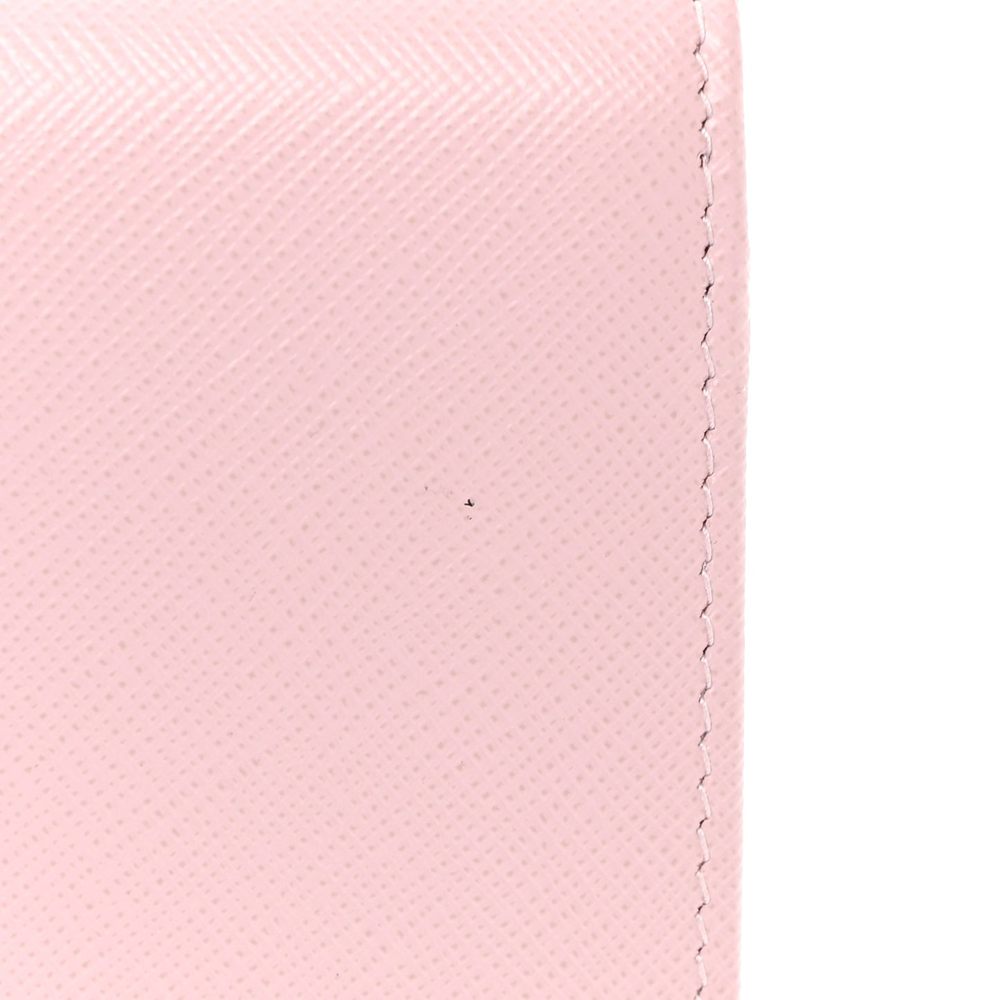 Saffiano Triangle Continental Zip Wallet Alabastro