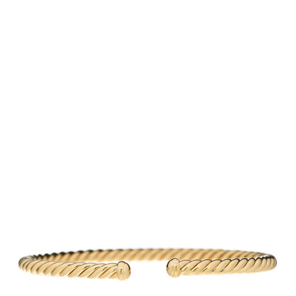 David Yurman 18K Yellow Gold 4mm Cablespira Bracelet 1 of 5