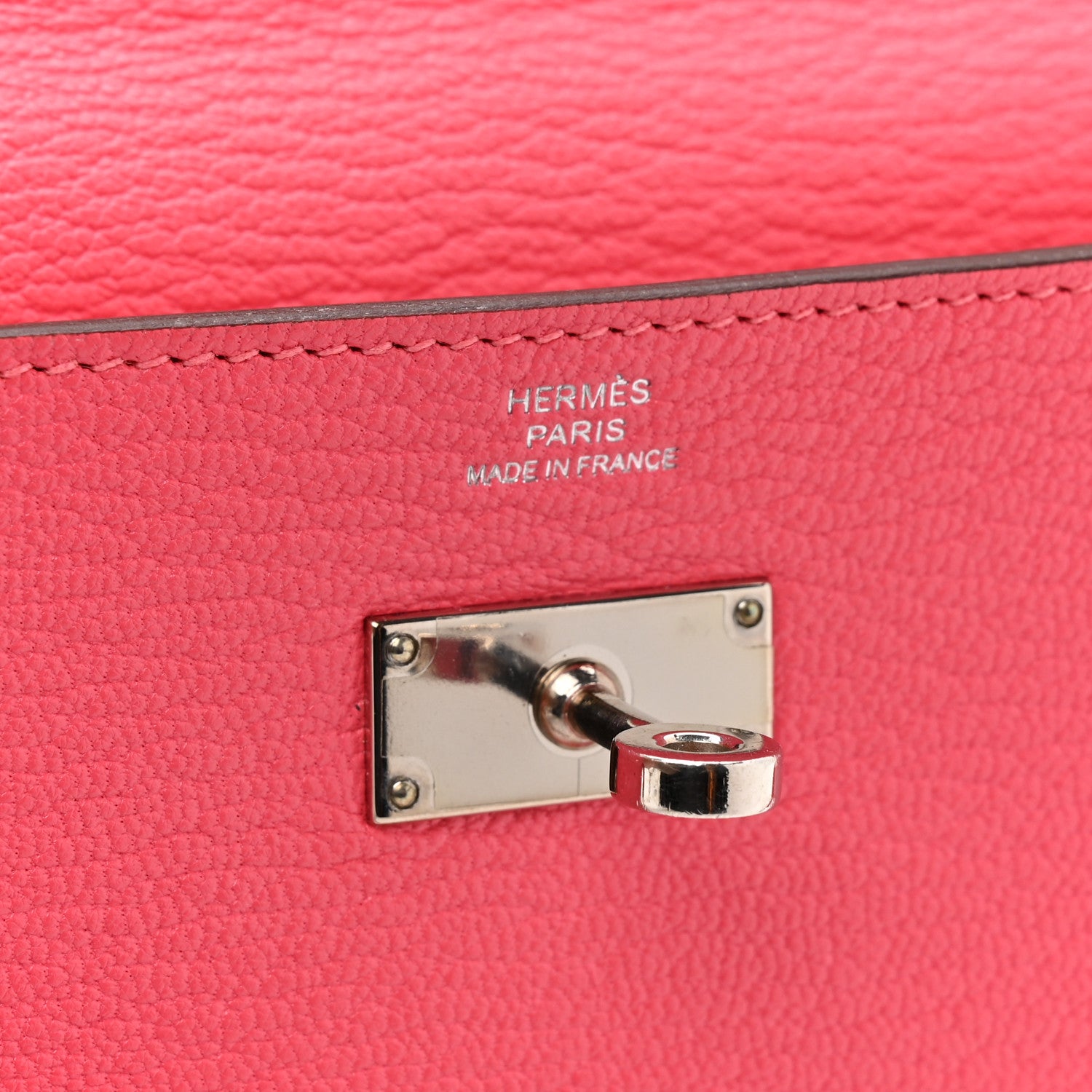 Hermes Chevre Mysore Kelly Longue Wallet Rose Lipstick 1918659