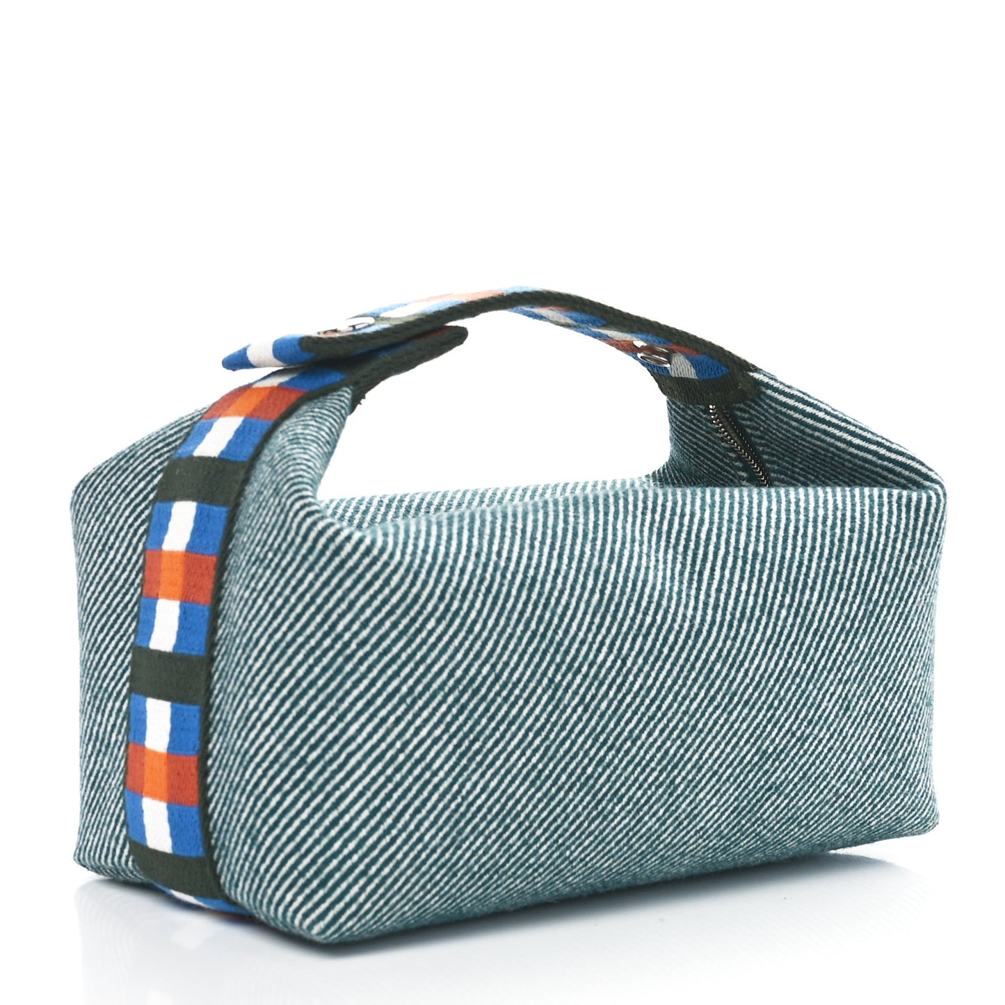 Wool Small Bride-A-Brac H Natte Pouch Vert Foret