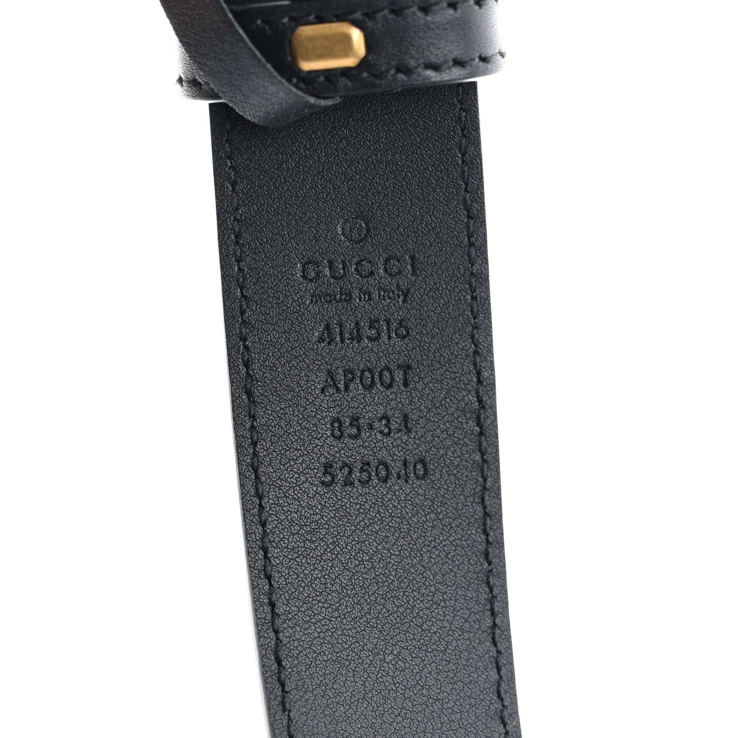 Gucci Calfskin Double G 30mm Belt 85 34 Black 5 of 6