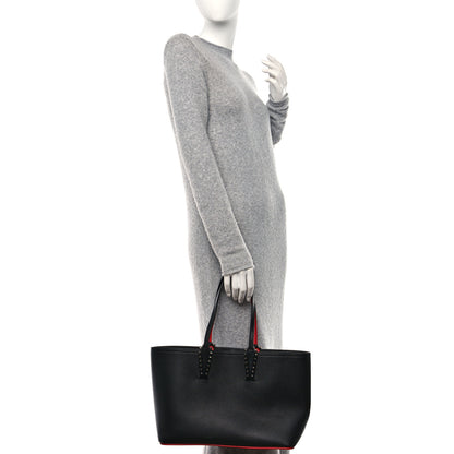 Christian Louboutin Calfskin Empire Spikes Small East West Cabata Tote Black 2 of 11