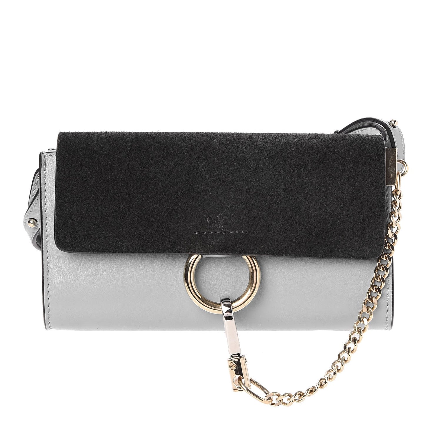 Suede Calfskin Mini Faye Shoulder Bag Fresh Blue Green