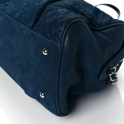 Chanel Iridescent Calfskin Quilted Relax CC Bowler Blue 6 of 12