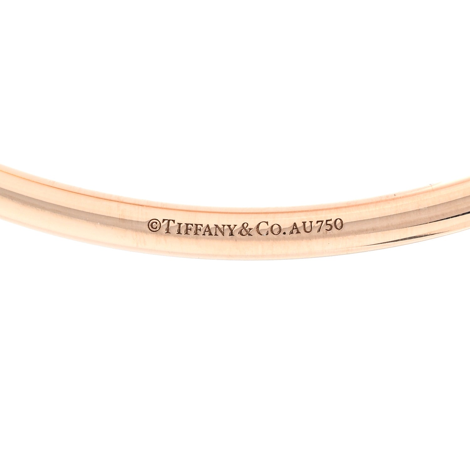 Tiffany 18K Rose Gold Gray Moonstone 8mm HardWear Ball Bypass Bracelet 3 of 4