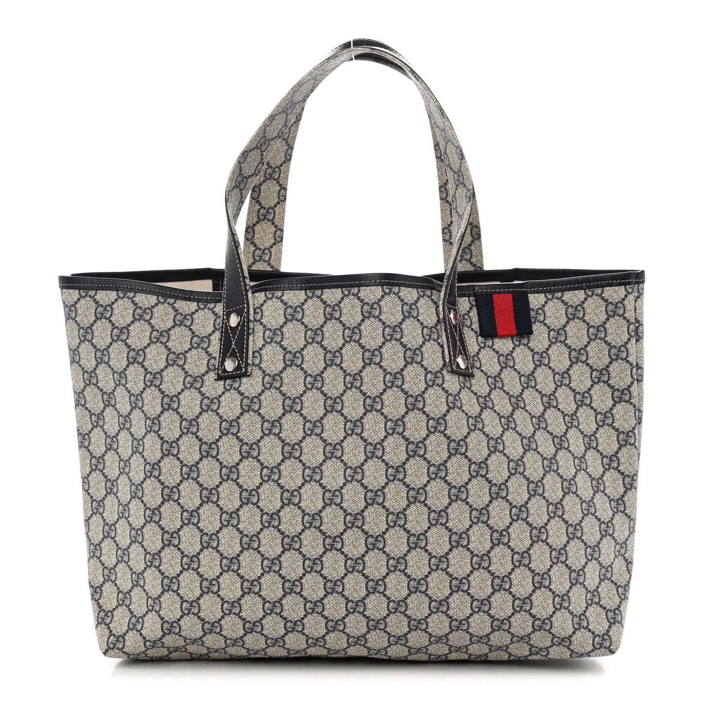 GG Plus Monogram Medium Signature Web Loop Tote Navy