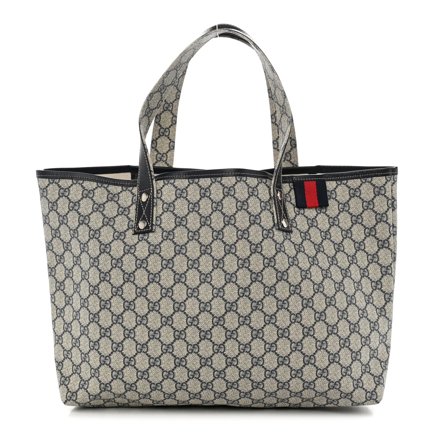 Gucci GG Plus Monogram Medium Signature Web Loop Tote Navy 1 of 11