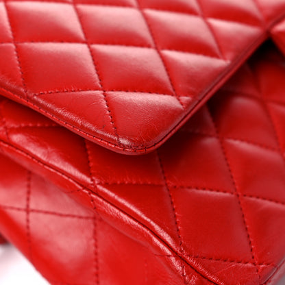 Chanel Lambskin Quilted Medium Double Flap Red 18 of 25