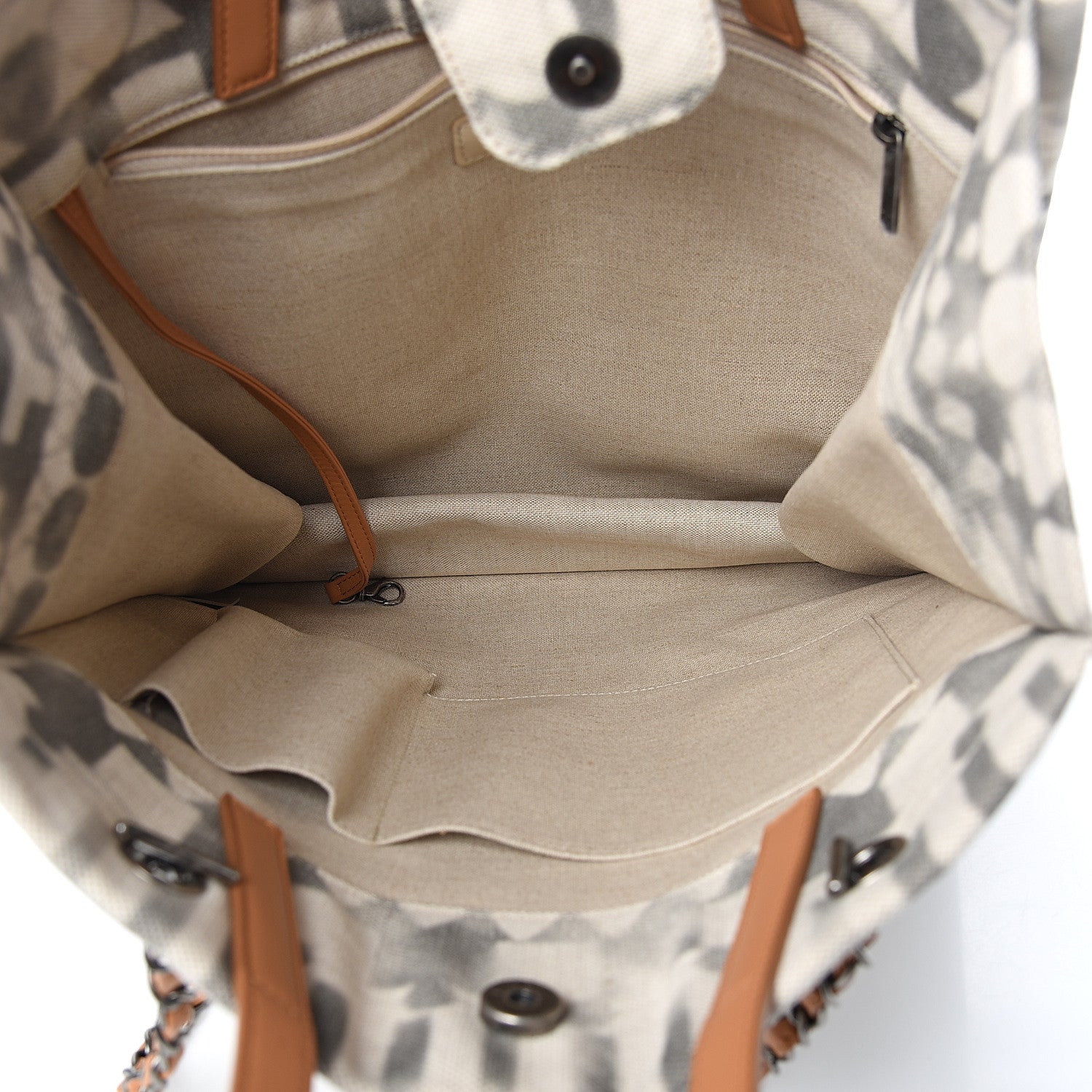 Chanel Canvas Small Iliad Shopping Tote Beige 4 of 9