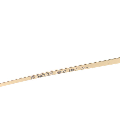 Fendi Metal Fendi Forever Aviator Sunglasses FF0407/G/S Gold 5 of 7