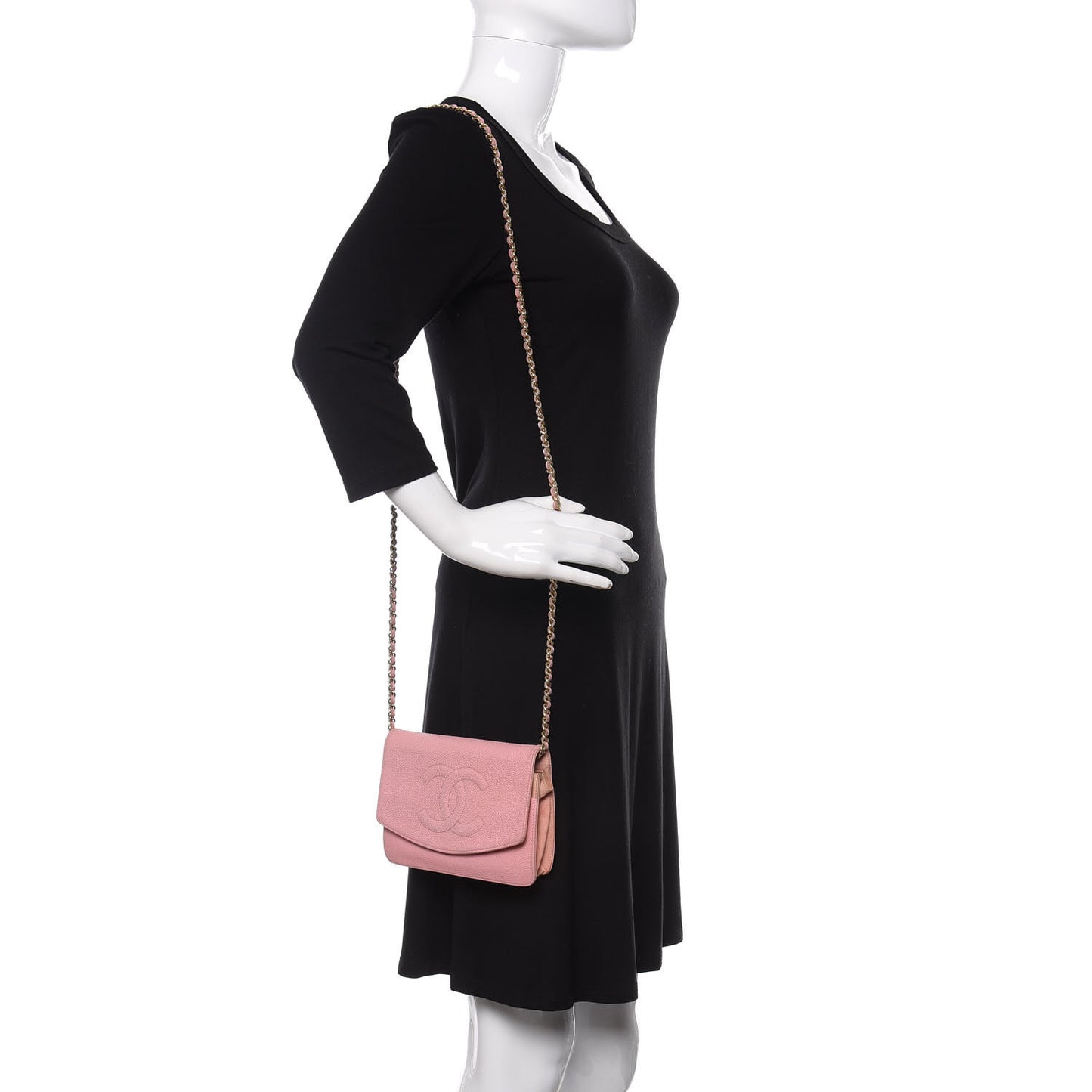Caviar Timeless CC Wallet On Chain WOC Light Pink