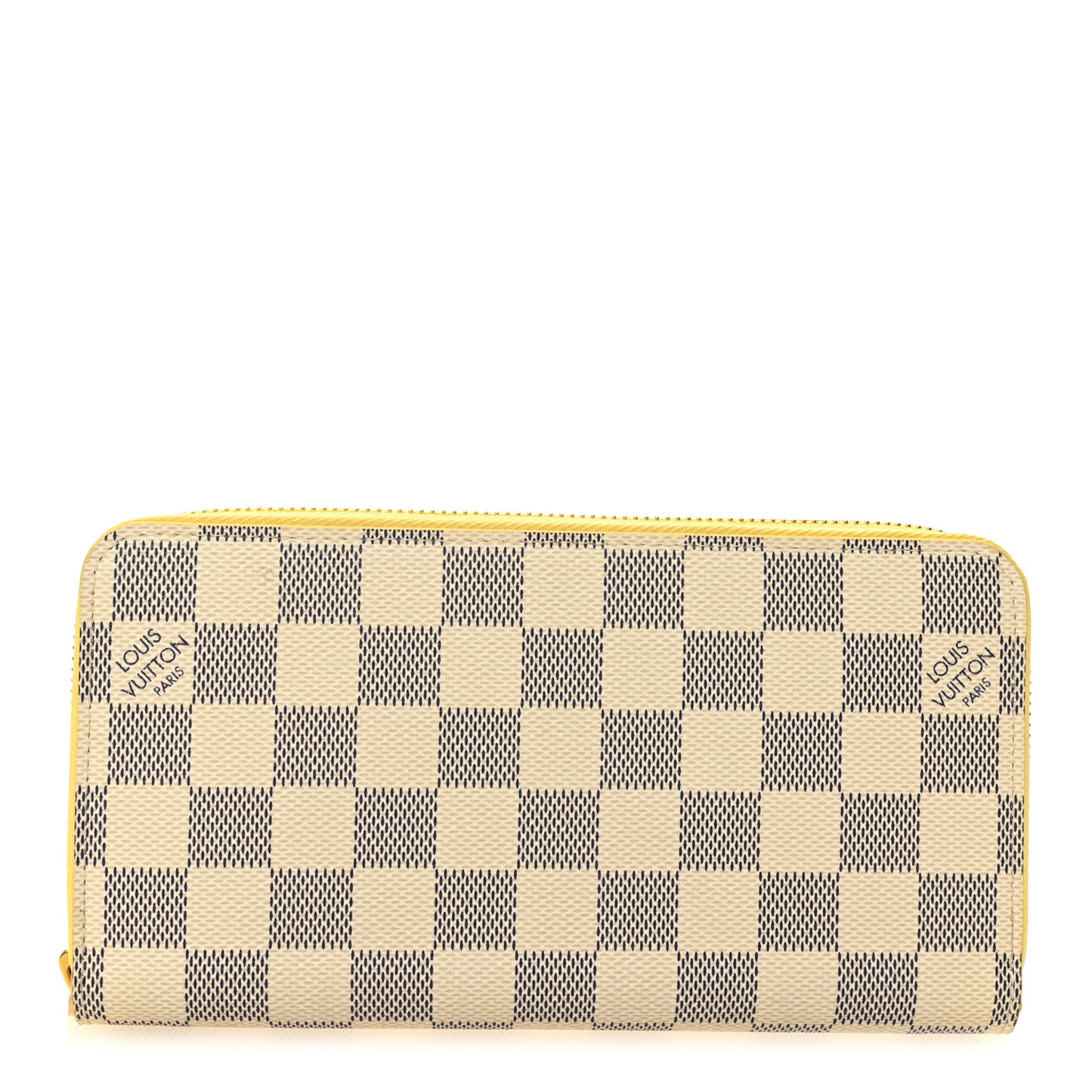 Damier Azur Zippy Wallet Jaune Pale
