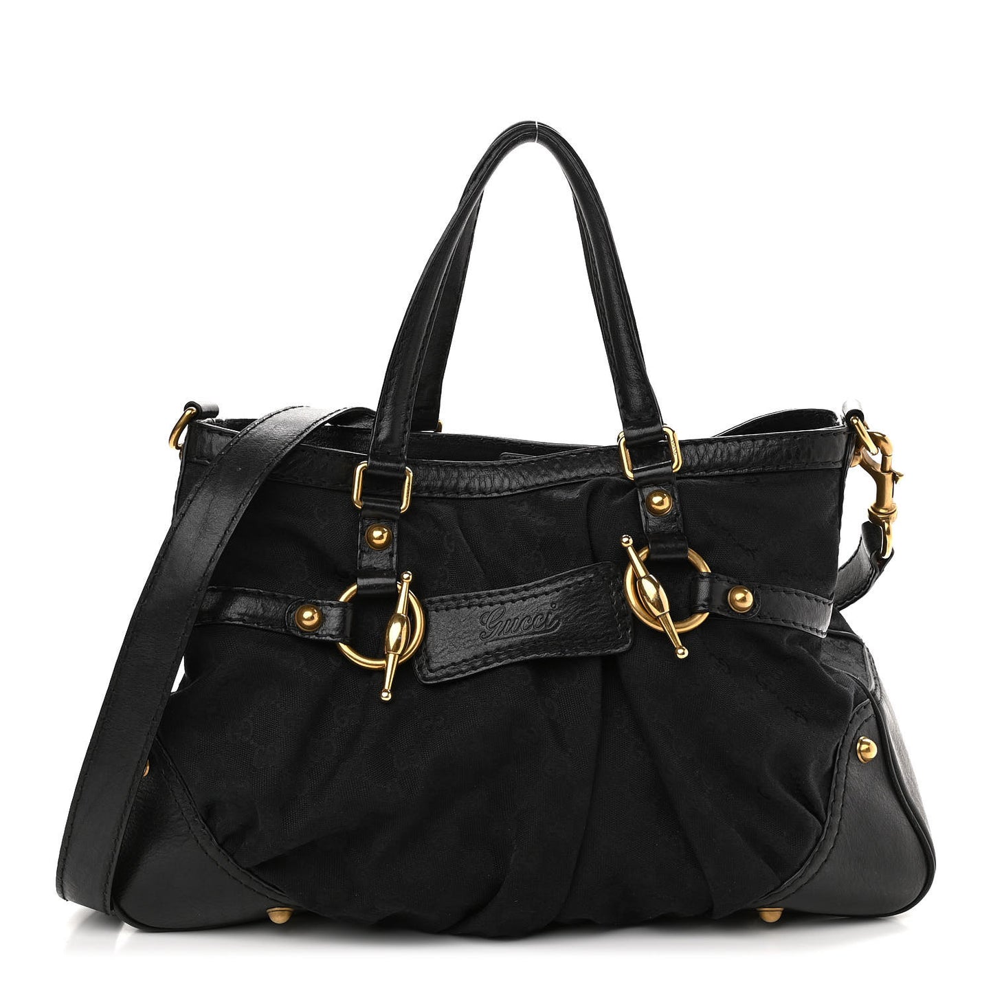 Monogram Medium Jockey Tote Black