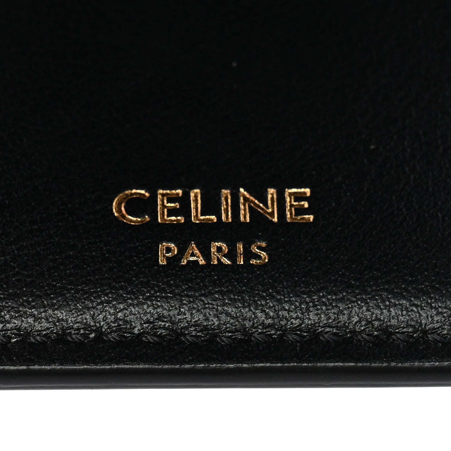 Celine Satinated Calfskin 16 Small Tri-Fold Wallet Black 8 of 8