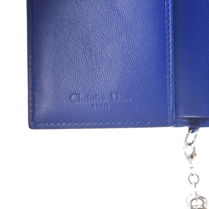 Christian Dior Lambskin Cannage Lady Dior Eden Wallet Blue 6 of 9