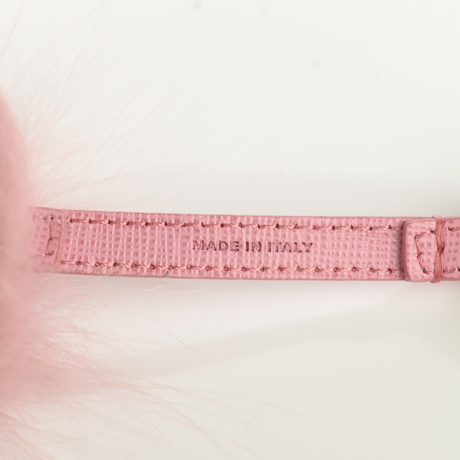 Fendi Fox Fur Vitello Elite Pom Pom Bag Charm Rosa 5 of 6