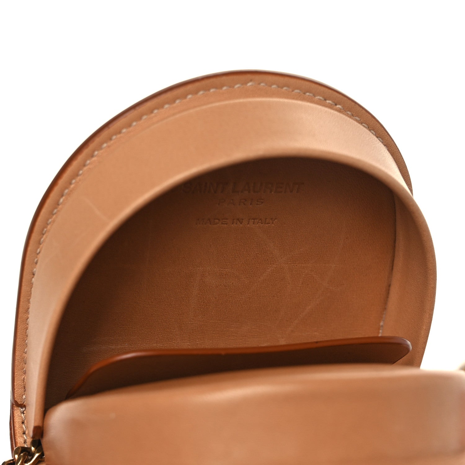 Saint Laurent Calfskin Monogram Baby Kaia Crossbody Bag Vintage Brown 8 of 9
