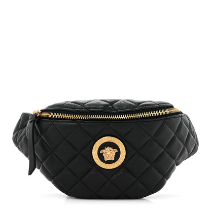 Versace Nappa Quilted Medusa Belt Bag Black 1 of 9