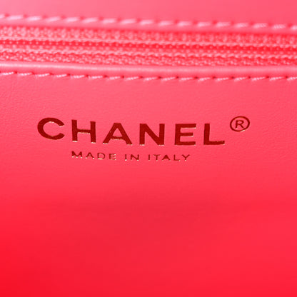 Chanel Shiny Aged Calfskin Quilted Nano Kelly Shopper Fuchsia 6 of 11