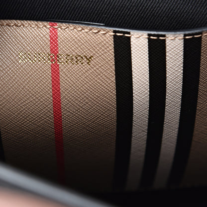 Burberry E-Canvas Stripe Small Portrait Tote Bag Brown 5 of 13